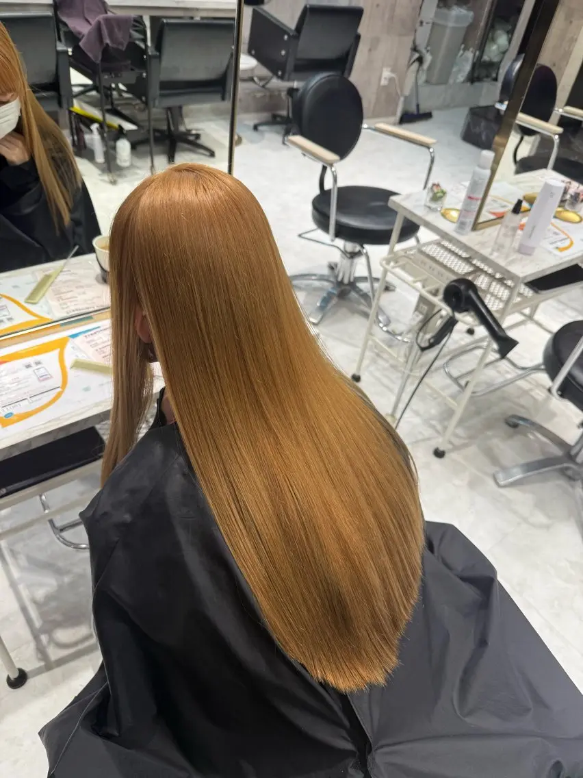 セミロング カラー ブロンド ピンクカラー ヘアカラー 【🥀履歴修正🥀】 ハイトーン職人/拓真のヘアスタイル