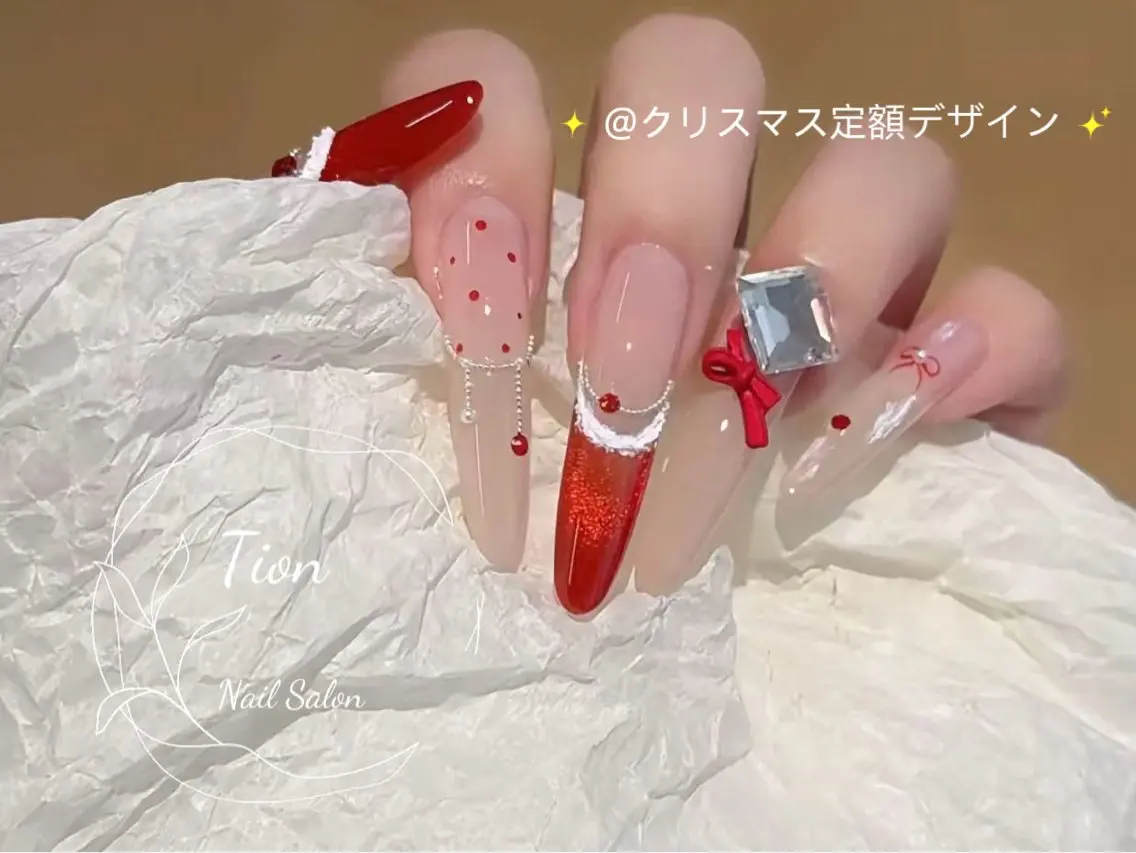 ネイル チークネイル 長さ出し フットネイル フレンチネイル ジェルネイル Nailsalon Tion 川崎店のネイルデザイン