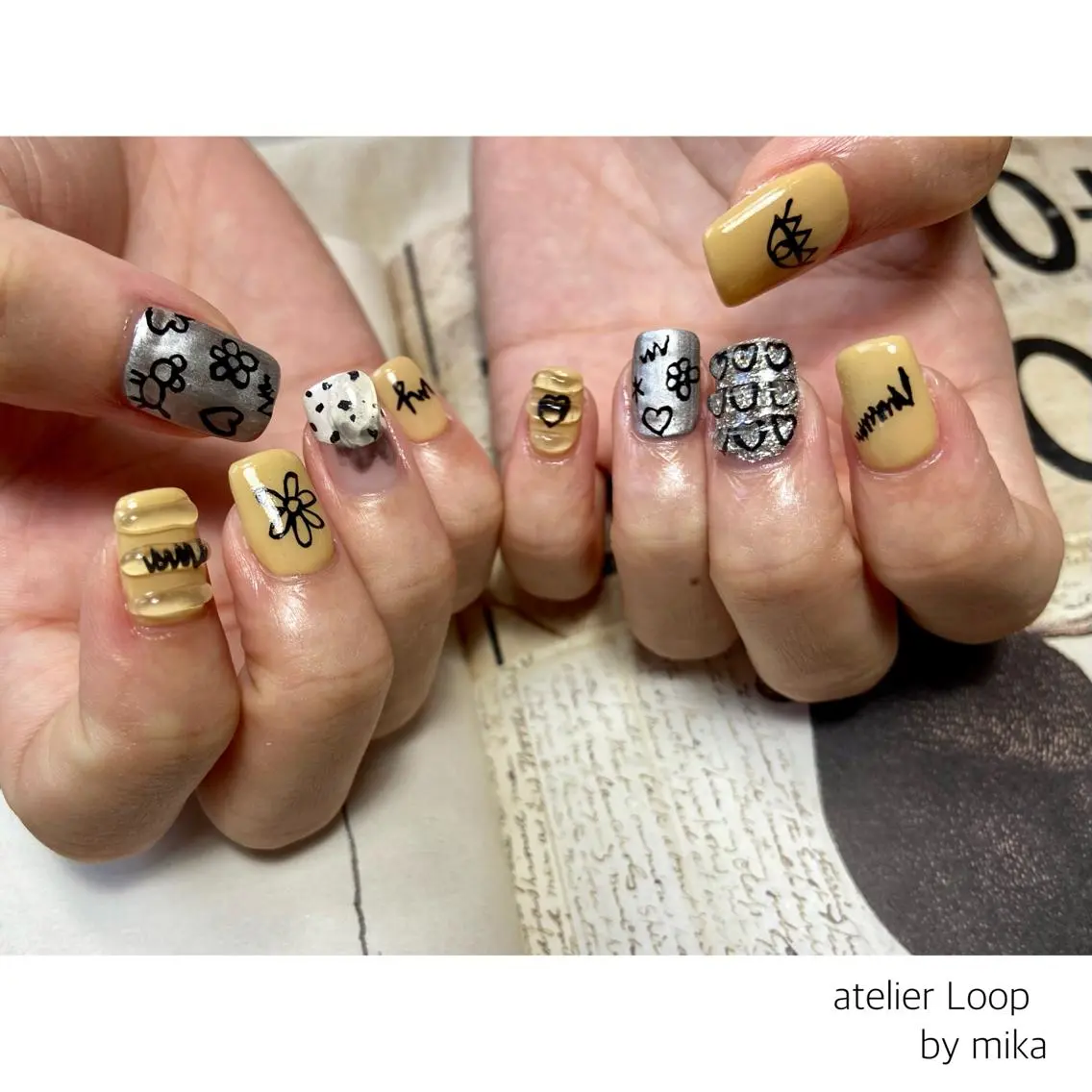 ネイル 持ち込み ワンカラーネイル ハンドネイル atelier Loop♪MIKAのネイルデザイン