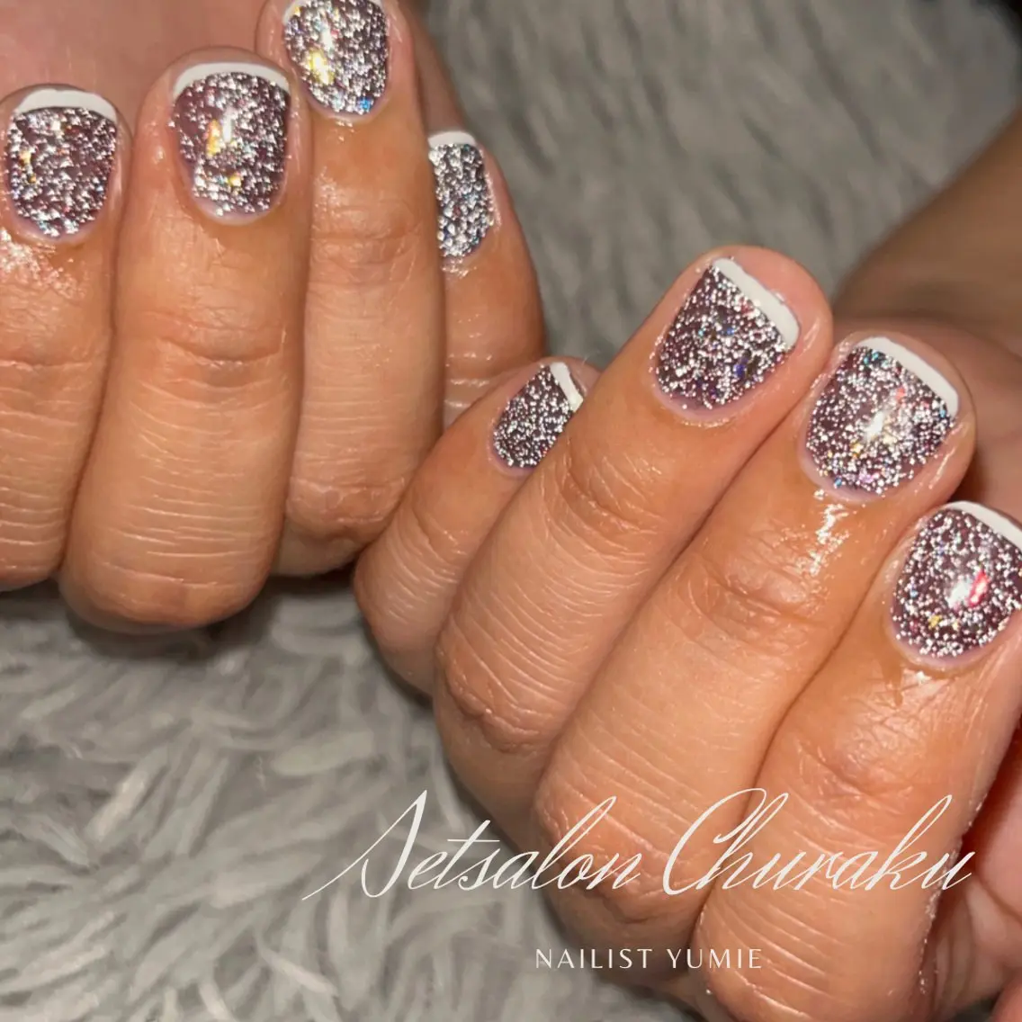 ネイル フラッシュネイル フレンチネイル NAILSALON en+沖縄市美原のネイルデザイン