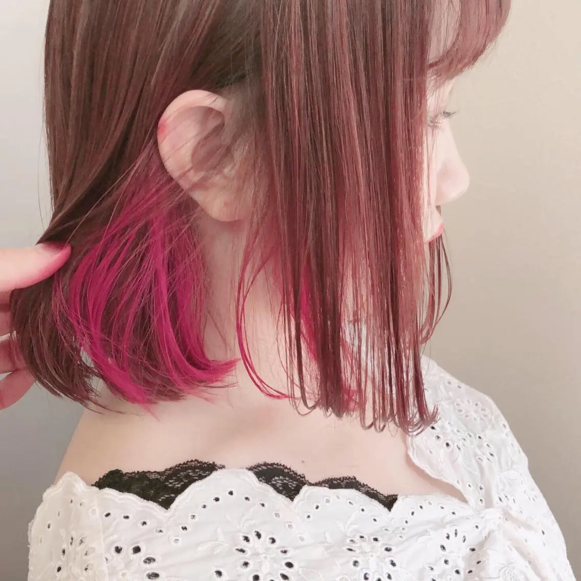 大人気!!!インナーカラーでチラ見えお洒落☆の写真