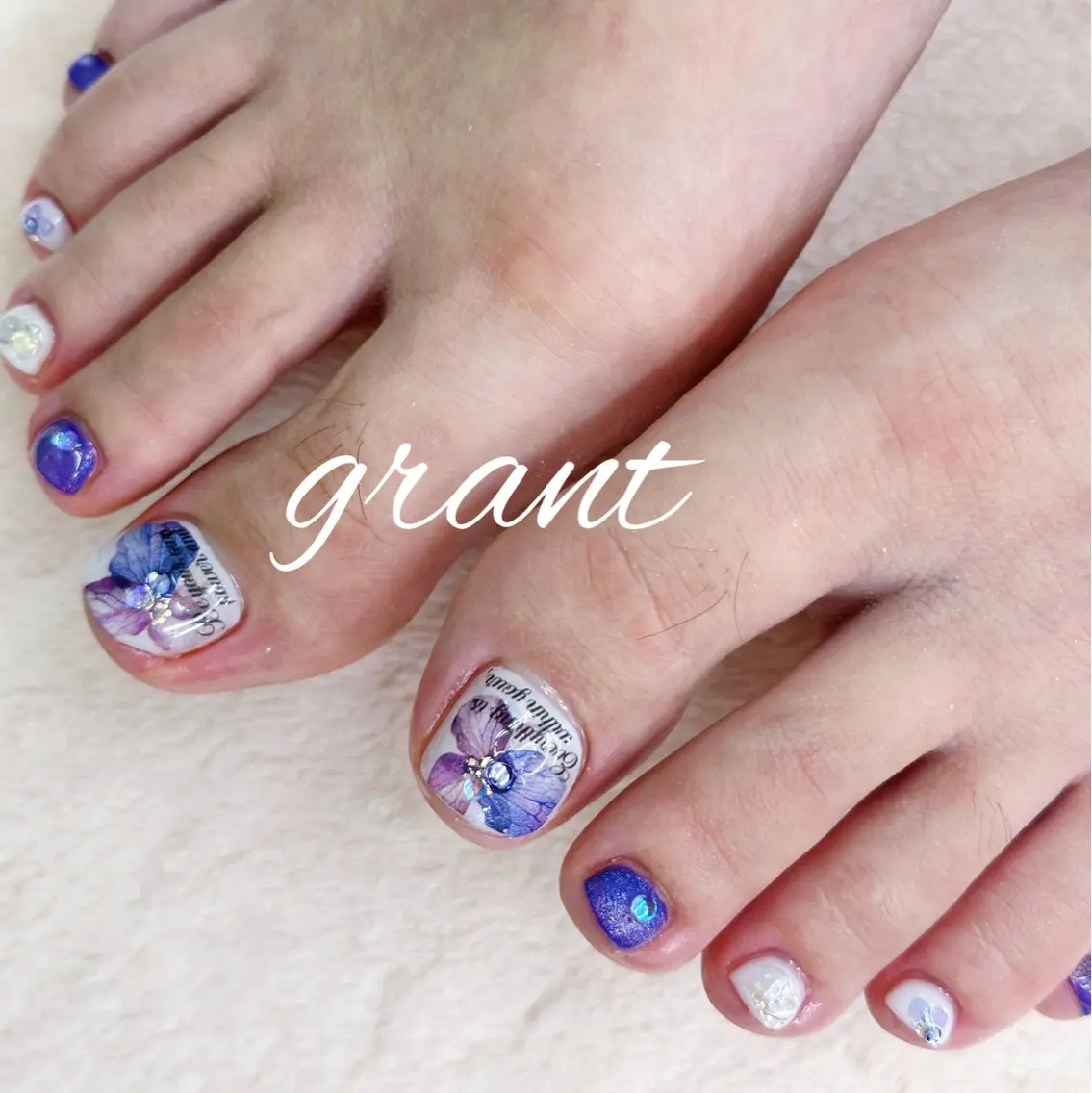 ネイル フットネイル フットネイル nailsalon grantのネイルデザイン