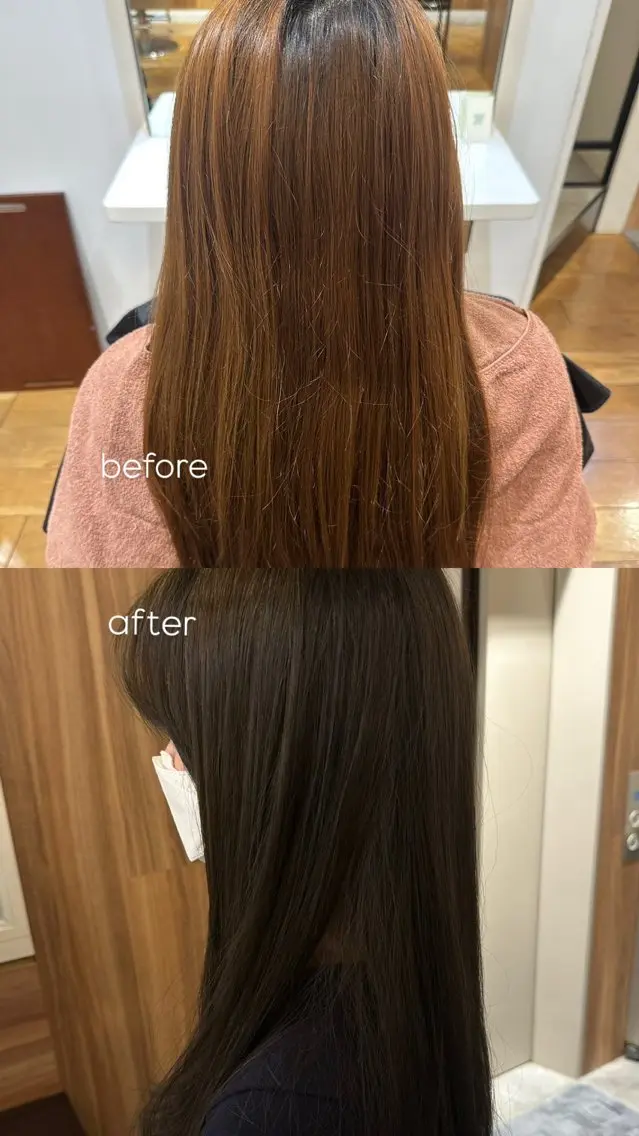 カラー ヘアカラー 岡本 実來のヘアスタイル