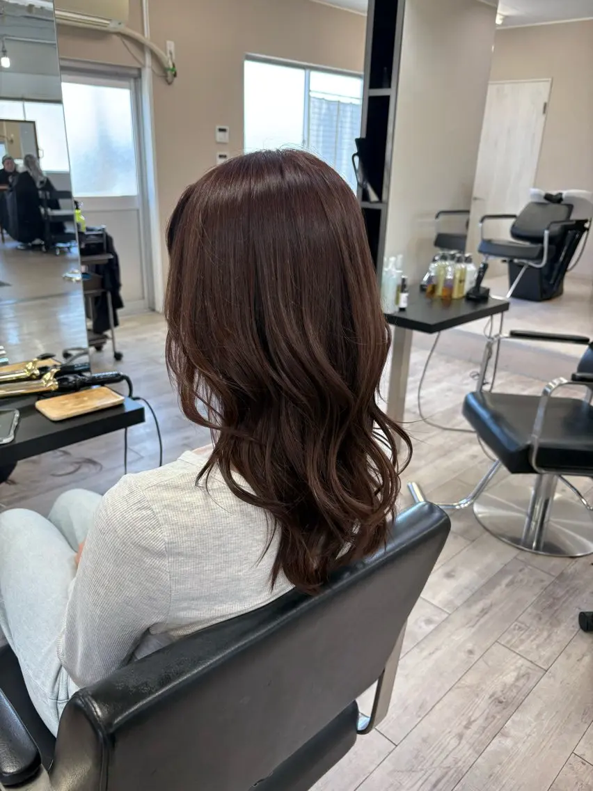 セミロング ヘアカラー TIDEHAIR 敬吾のヘアスタイル