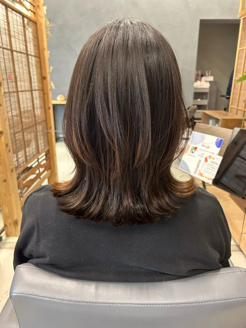ミディアム カット トリートメント ヘッドスパ 小島 千春のヘアスタイル