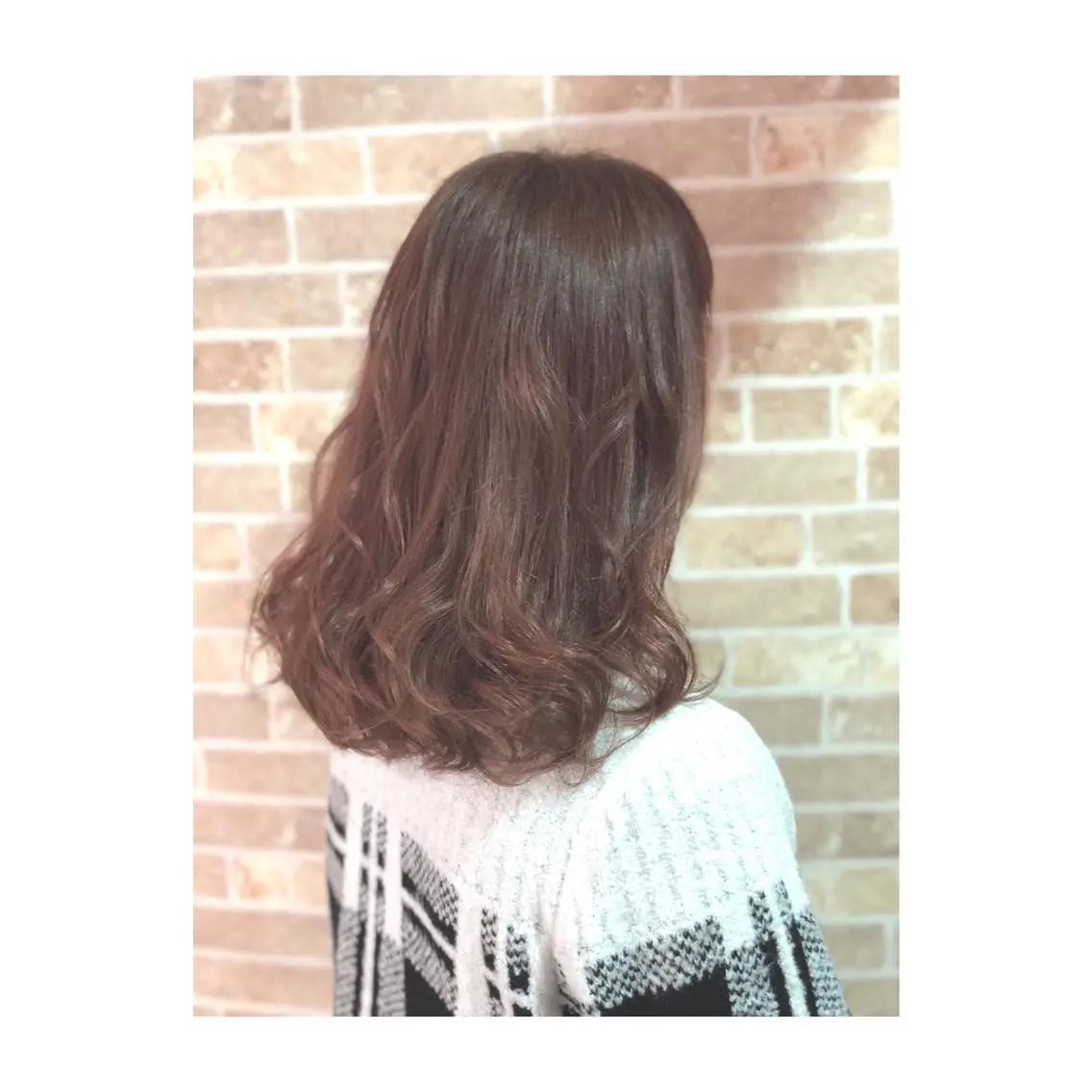 セミロング カラー ベージュカラー ピンクカラー ピンクベージュ 中野 竜介のヘアスタイル