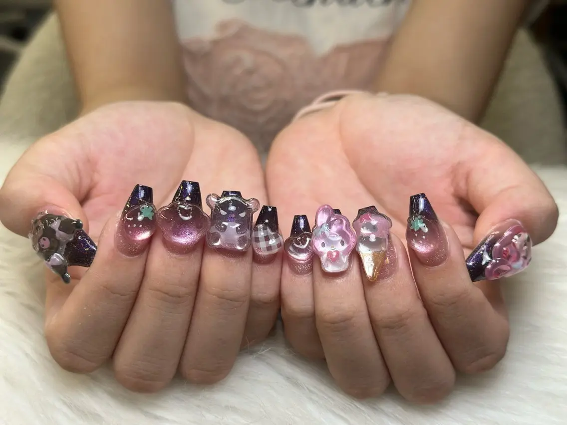 ネイル アートネイル 成人式 ジェルネイル ニュアンスネイル 夏ネイル NIE NAIL Luxeのネイルデザイン