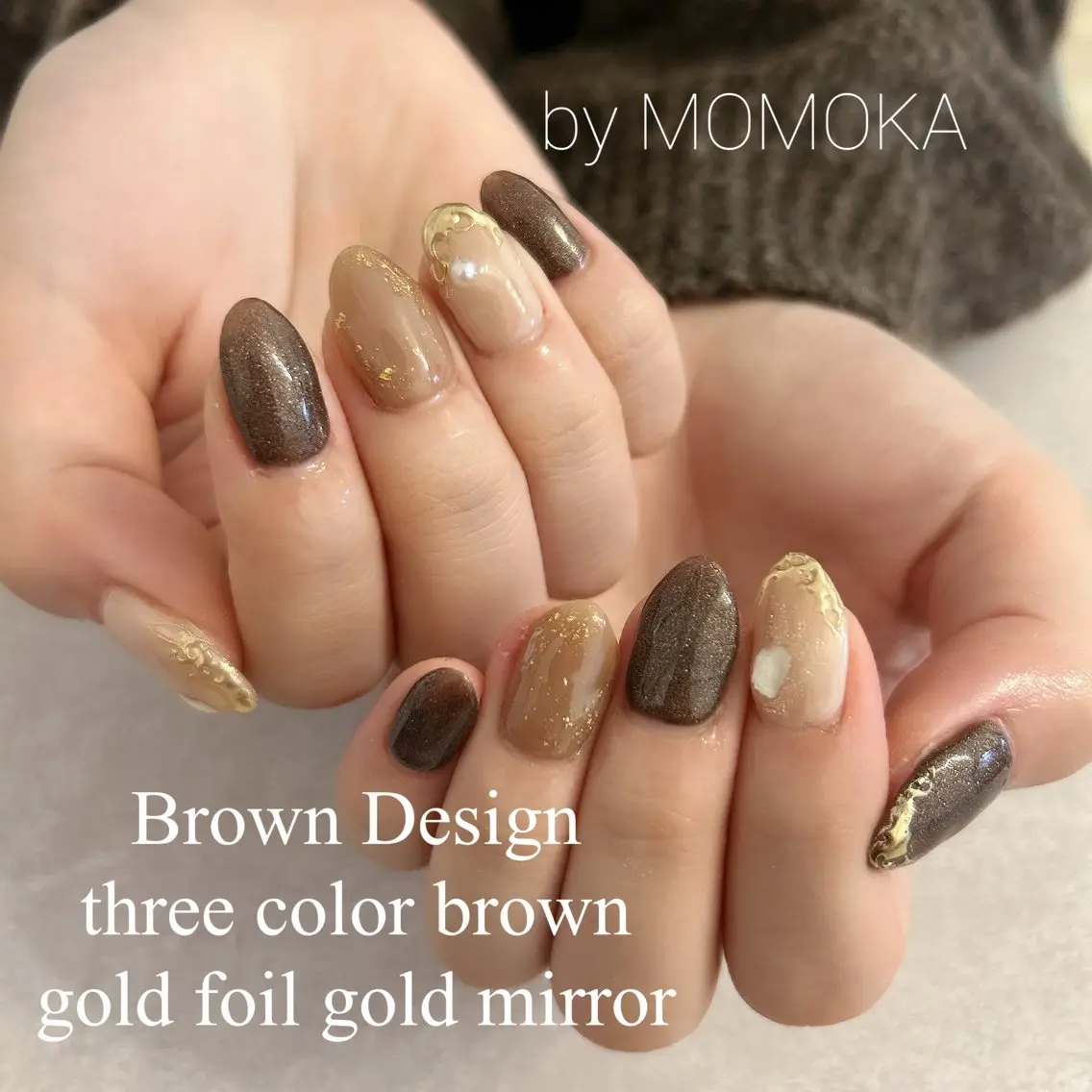 ネイル ミラーネイル ニュアンスネイル Momo nailsalonのネイルデザイン
