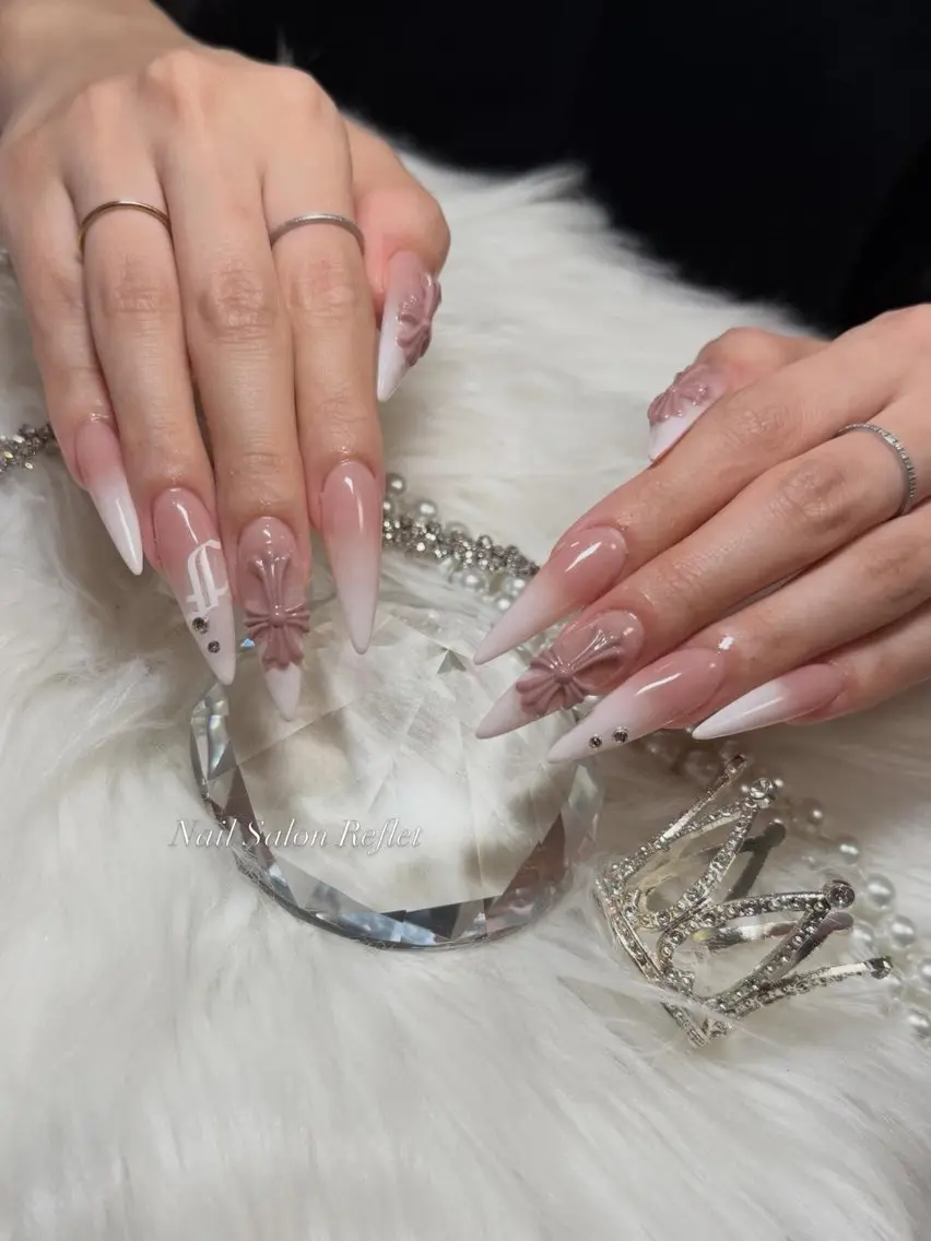 ネイル ロングネイル ハンドネイル nailsalon Refletのネイルデザイン