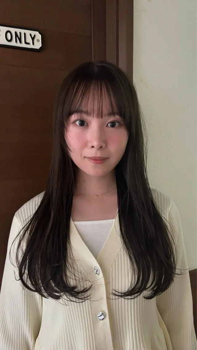 ロング カラー ブラウンカラー 透明感カラー レイヤーカット カット ヘアカラー トリートメント TAP /金沢市 瀧川優羽 ໒꒱· ﾟのヘアスタイル