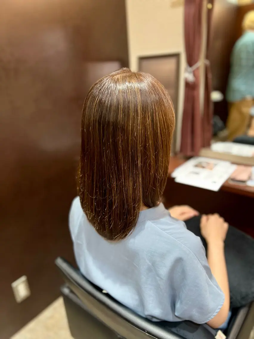 ミディアム ハイライト 白髪ぼかしハイライト 🌼阿部まちこのヘアスタイル