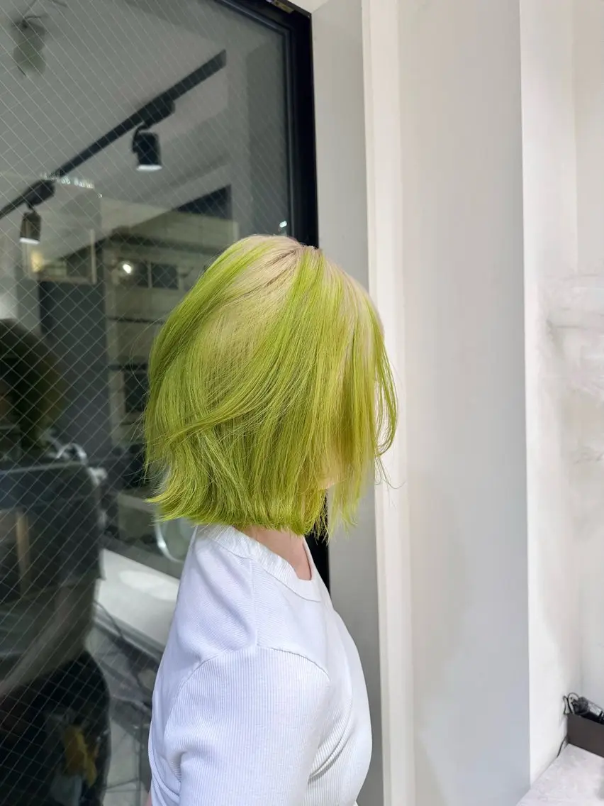 カラー ヘアカラー ルナ/ハイトーン /レイヤーカットのヘアスタイル