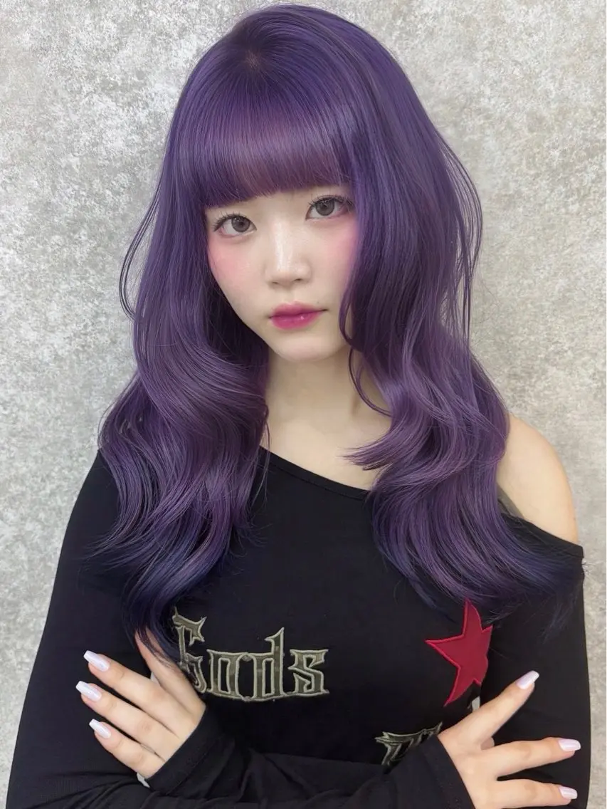セミロング カラー 💄心 葉/大宮 暖色/ワンカラー🖤のヘアスタイル