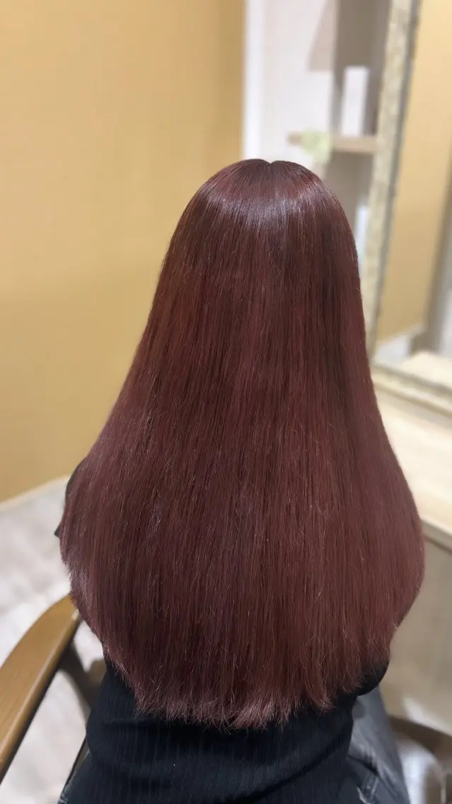 ロング カラー ブラウンカラー レッドカラー 三橋 蘭子のヘアスタイル