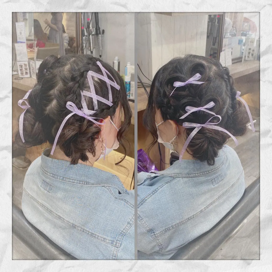 セミロング ヘアアレンジ ヘアセット ヘアセット/着付け 𓇼 まつもと𓇼のその他イメージ