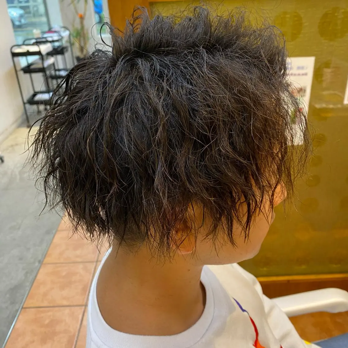 ショート パーマ メンズ メンズパーマ メンズツイストパーマ ツイストパーマ カット ヘアカラー ヘッドスパ メンズ/韓国レイヤー /透明感カラー那須野のヘアスタイル
