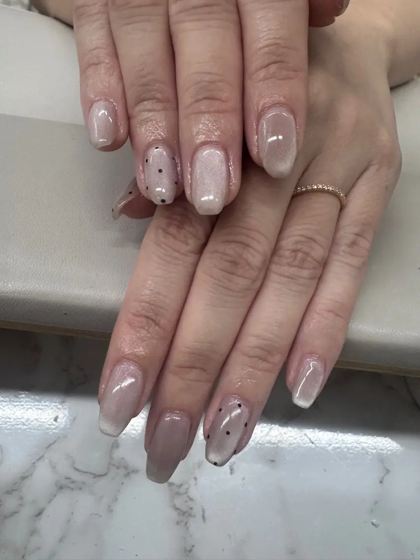 ネイル マグネットネイル スクエアネイル ルチア 🌹高田馬場店🌹のネイルデザイン
