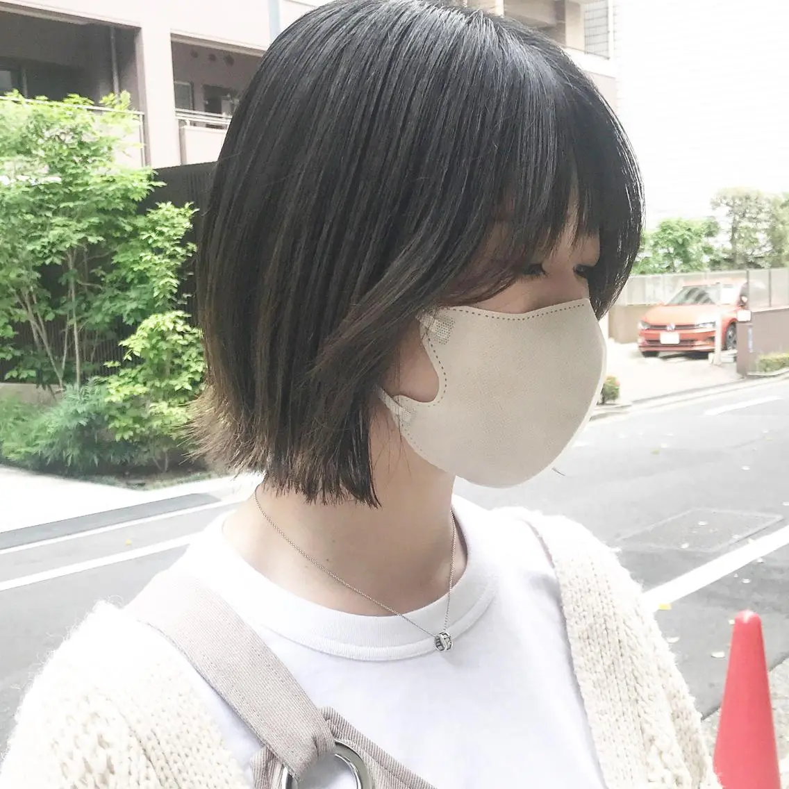 ショート カラー ボブ 顔まわりレイヤー レイヤーカット ショートヘア カット ✂︎ウルフ・ショート ✂︎MIKUNIのヘアスタイル
