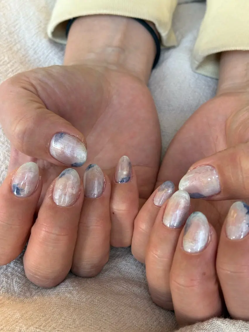 ネイル 手描き🌸ニュアンス monny nailのネイルデザイン