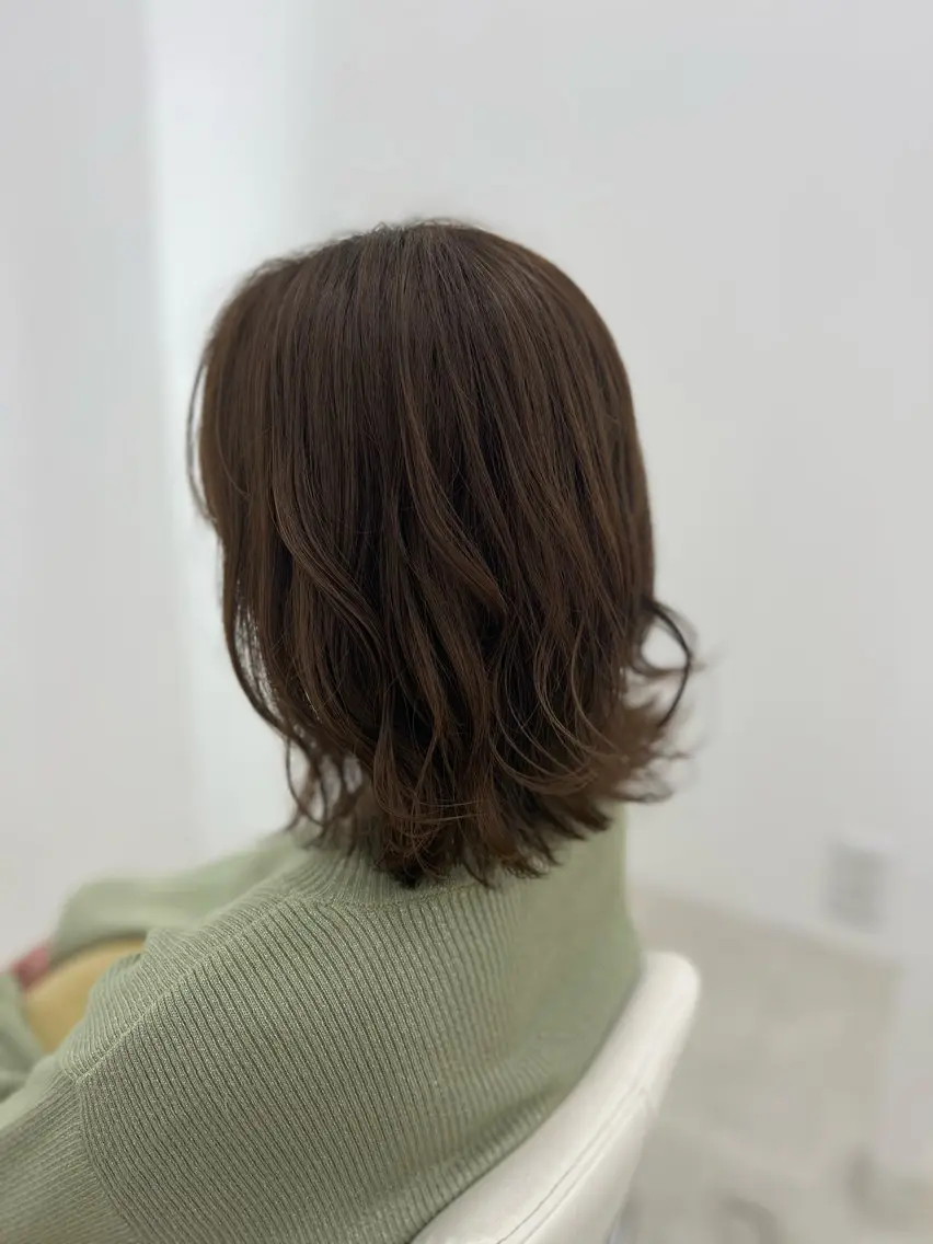 ミディアム カラー カット ヘアカラー トリートメント ✄﻿aini天王寺 ✄﻿ゆ乃のヘアスタイル