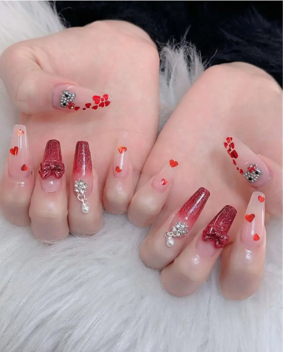 ネイル アートネイル オーロラネイル チークネイル 長さ出し フットネイル Happy Nailのネイルデザイン