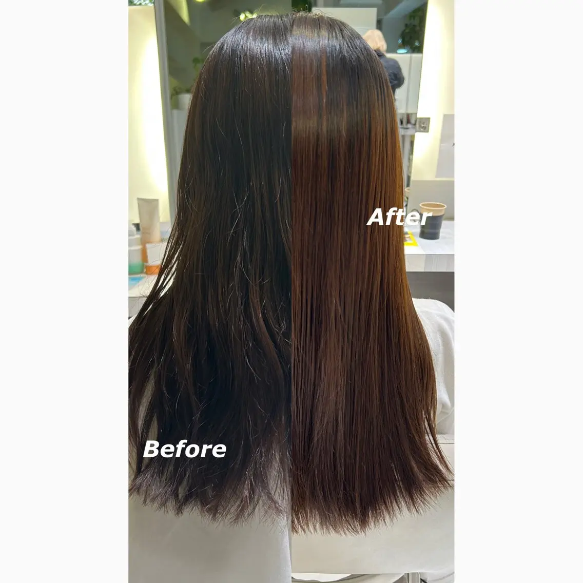 ロング 酸性ストレート 縮毛矯正 合庭 柚のヘアスタイル