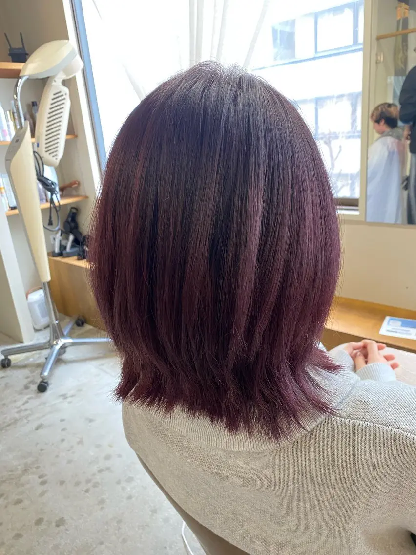 ミディアム カット ヘアカラー トリートメント 🌻花屋併設🌻濱 幸帆のヘアスタイル