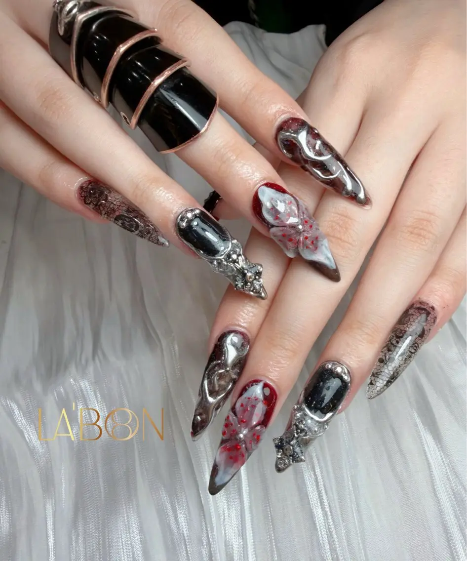 ネイル アートネイル ジェルネイル キラキラネイル 韓国ネイル ロングネイル Labon Nails Artのその他イメージ