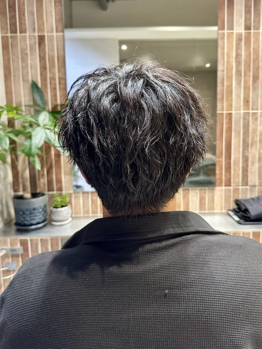 ショート パーマ メンズ カット パーマ トリートメント ヘアセット 横浜/メンズ特化/ Farbe/田中颯斗のヘアスタイル