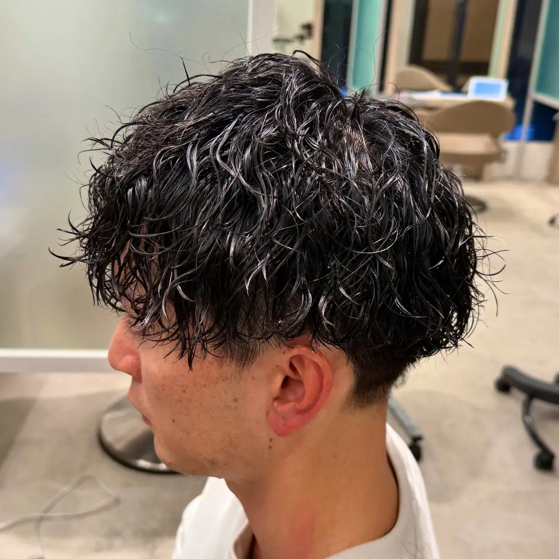 🧔🏻♂️👩🏻ツイストスパイラルパーマ+カットの写真