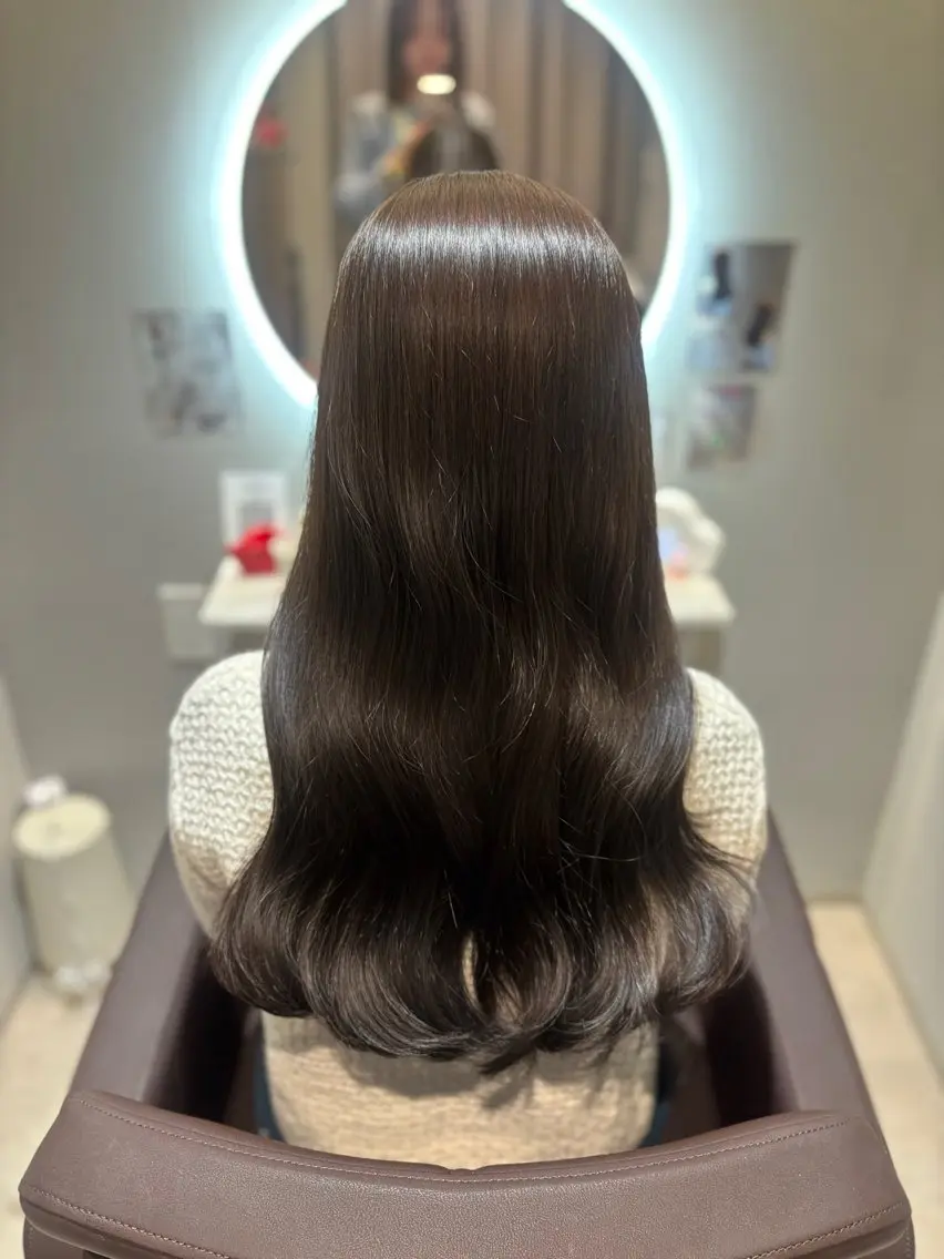 ロング カラー カット ヘアカラー トリートメント 髪質改善カラー ベージュ🤎YUMEのヘアスタイル