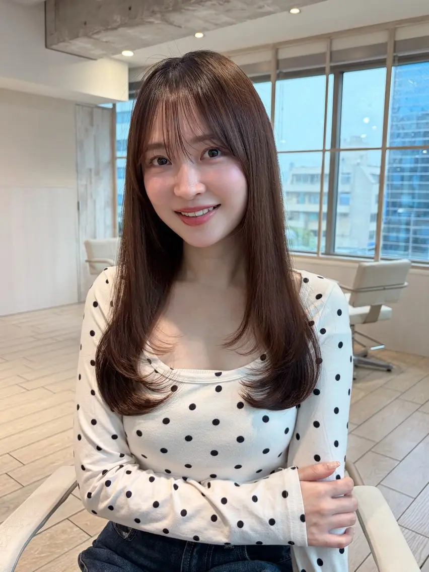 ロング カット ヘアカラー 似合わせカット⌇ヘア セット⌇A i🤍のヘアスタイル