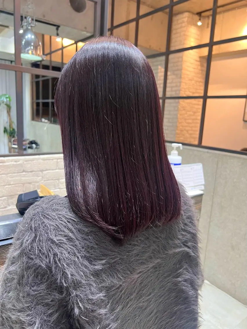 ミディアム カラー ラベンダーカラー カット ヘアカラー トリートメント 🌿ニュアンス/髪質 改善🌿Fukudaのヘアスタイル
