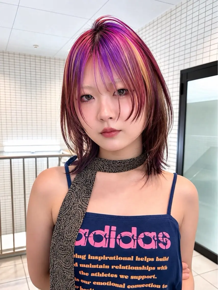 ミディアム 色落ち特化/似合わせ カット🎼MEIのヘアスタイル