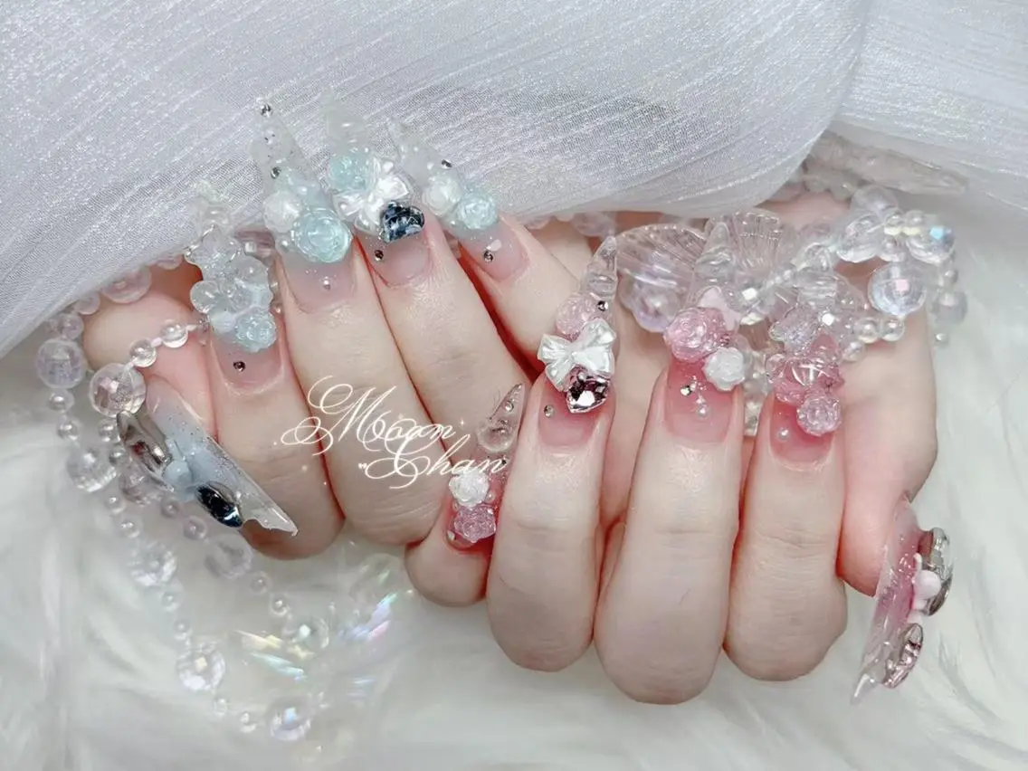 ネイル 成人式 ジェルネイル マグネットネイル 大理石ネイル(マーブル) 持ち込み ハンドネイル k.bi nailsalonのネイルデザイン