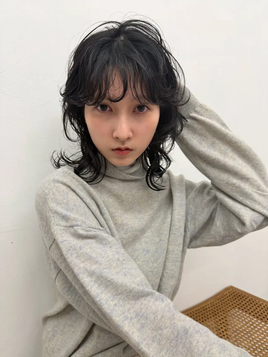 セミロング パーマ ヘアアレンジ カット パーマ トリートメント 💟Opus // Mizuki🐕のヘアスタイル