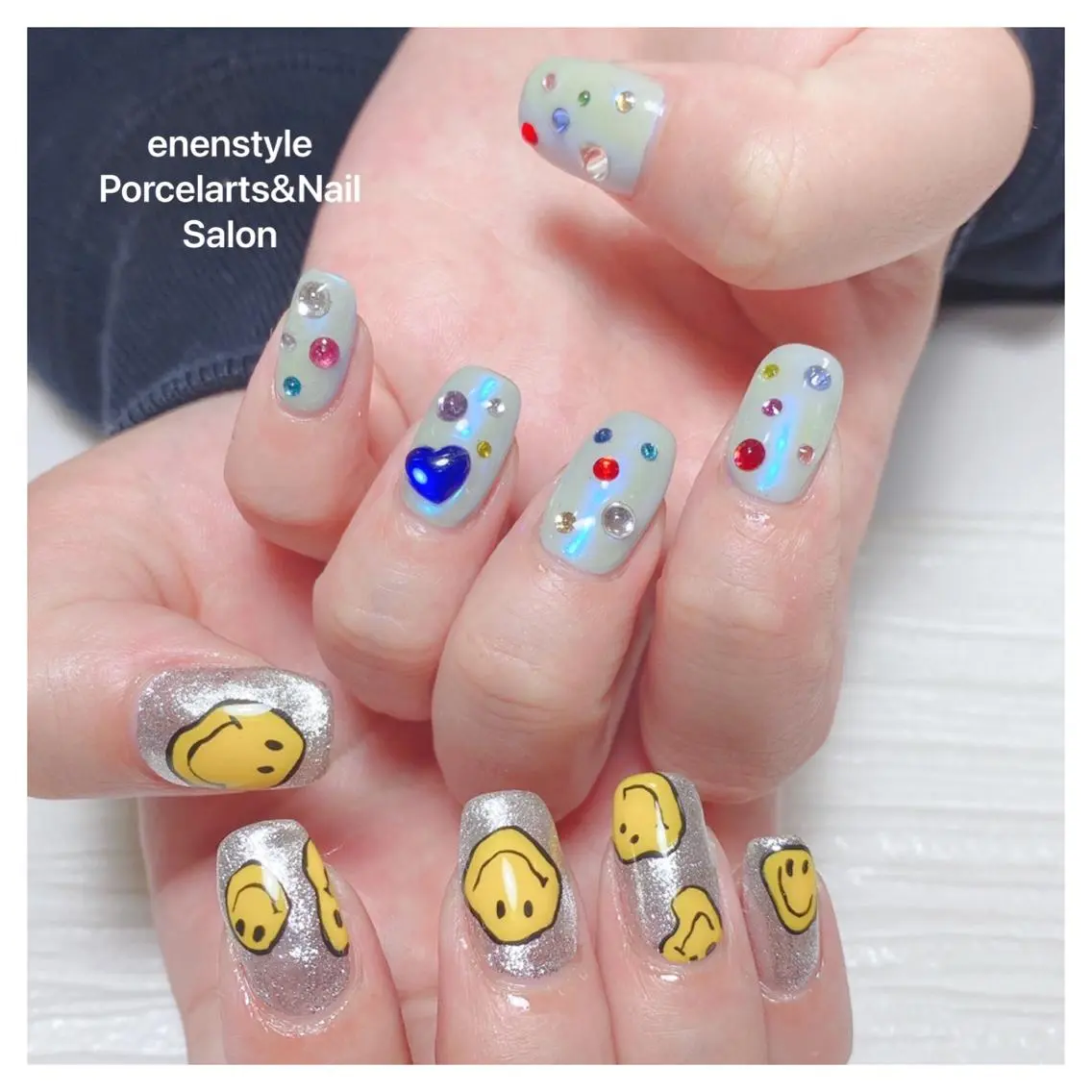 ミディアム ネイル 🐾enen style 🐾のネイルデザイン