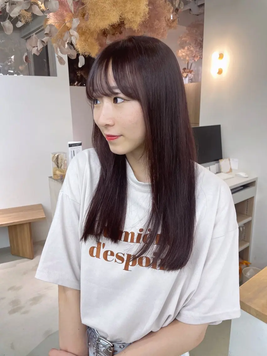 ロング カラー vince hinataのヘアスタイル