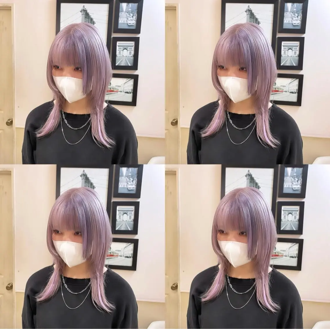 セミロング カラー ベージュカラー ラベンダーカラー ピンクカラー ピンクベージュ ホワイトピンク 🌟トップデザイナー 高橋🌟のヘアスタイル