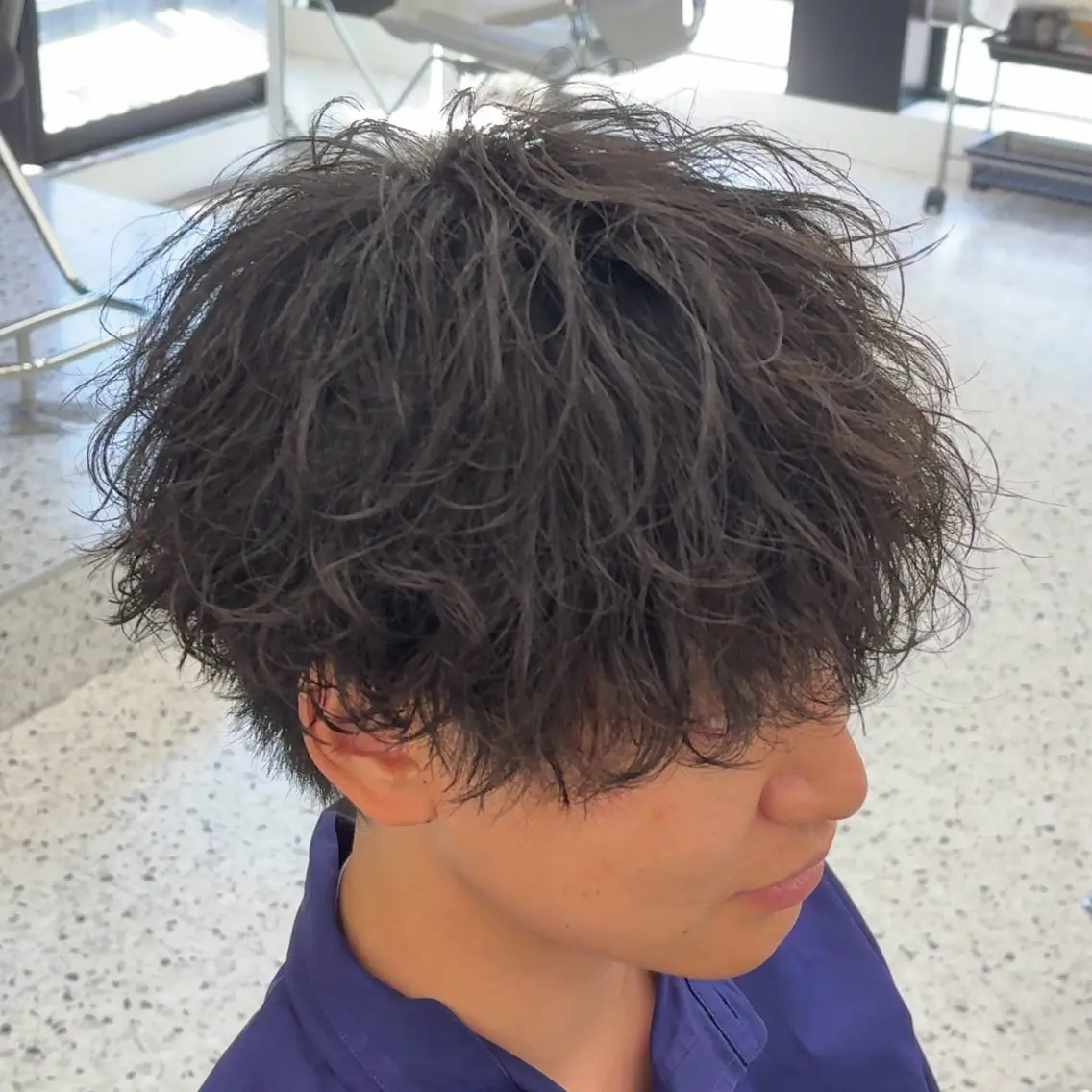 ショート パーマ メンズ カット パーマ 小山内 陸のヘアスタイル