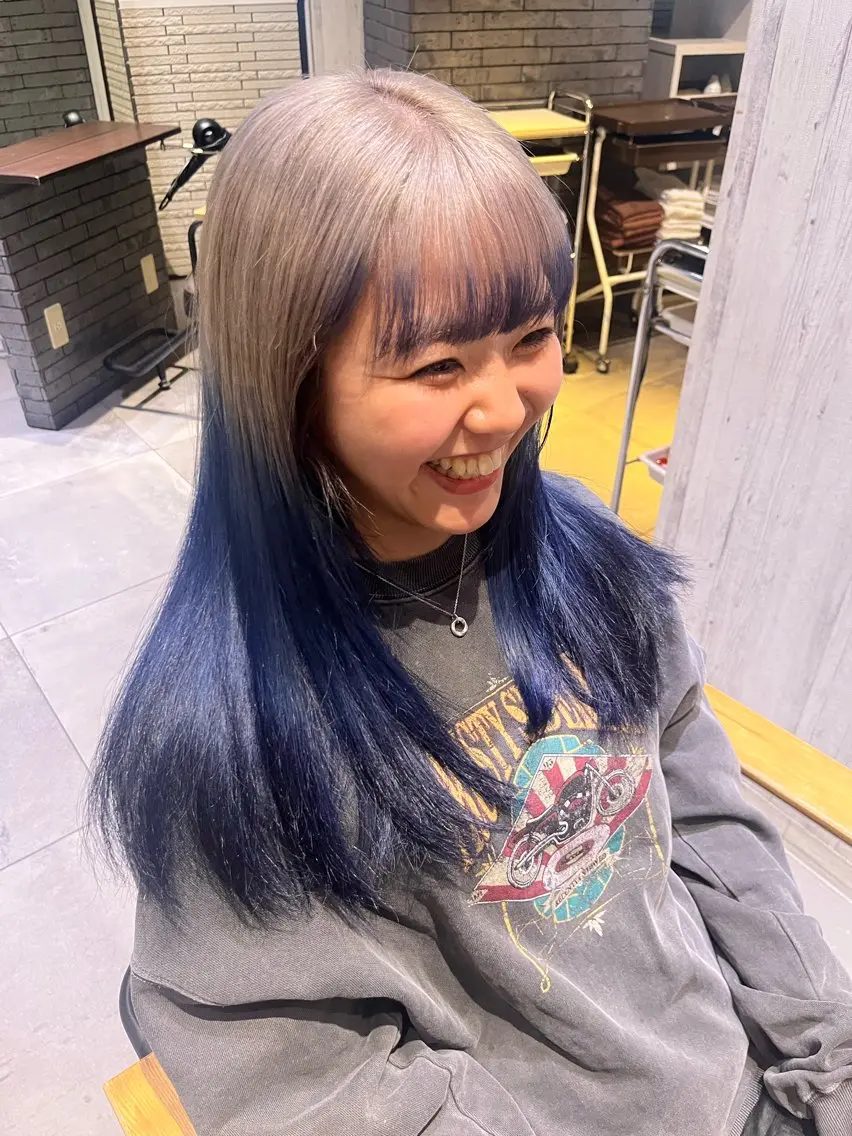 ミディアム カラー ヘアアレンジ ヘアカラー 🐾カラーモデル募集 中🐈‍⬛藤川 千誉のヘアスタイル