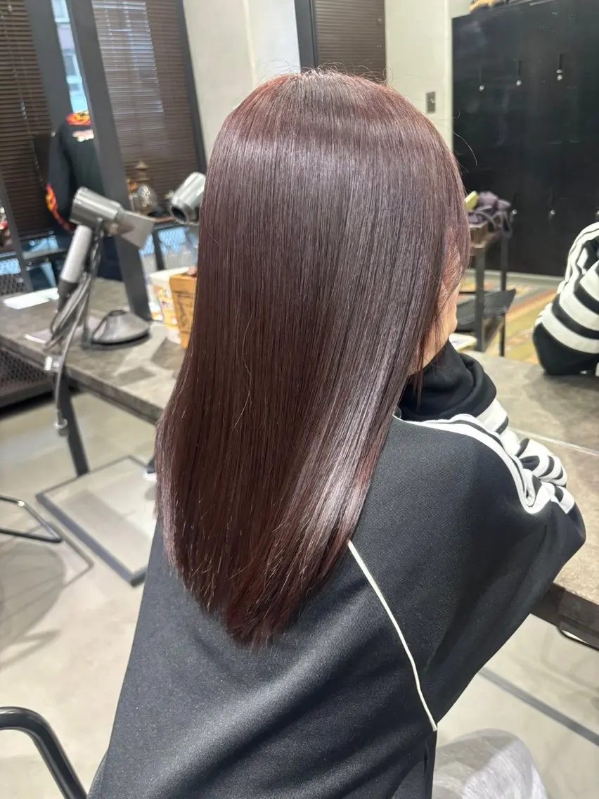 ロング ピンクブラウン TELAHAIR 石岡♡Rinaのヘアスタイル