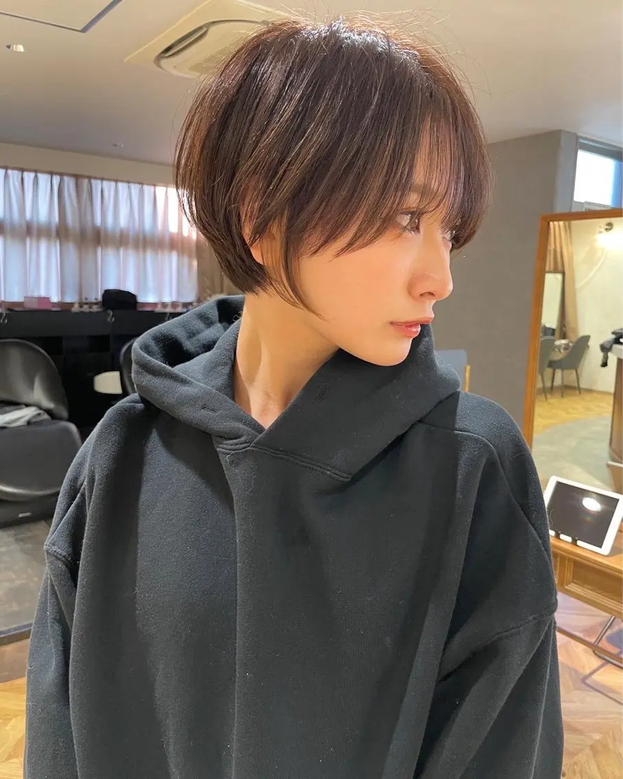 ショート カラー ヘアカラー トリートメント Aster 店長 れおんのヘアスタイル