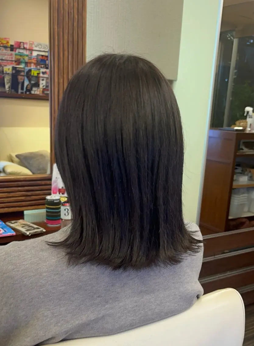 ミディアム カラー ヘアカラー トリートメント 西形 梨瑚のヘアスタイル