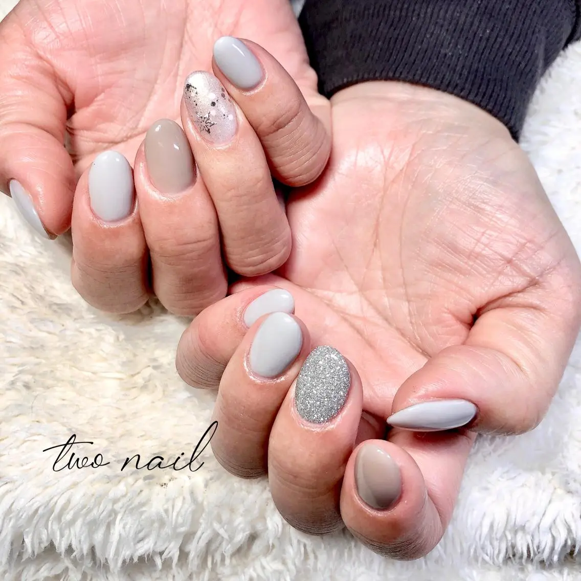 ネイル アートネイル フットネイル ハート ニュアンスネイル ホワイト two nailのネイルデザイン