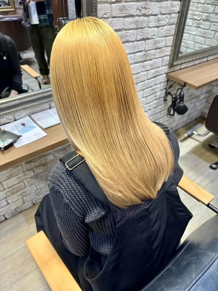 セミロング トリートメント ヘアカラー トリートメント 💎艶髪／縮毛特化 世麗💎のヘアスタイル