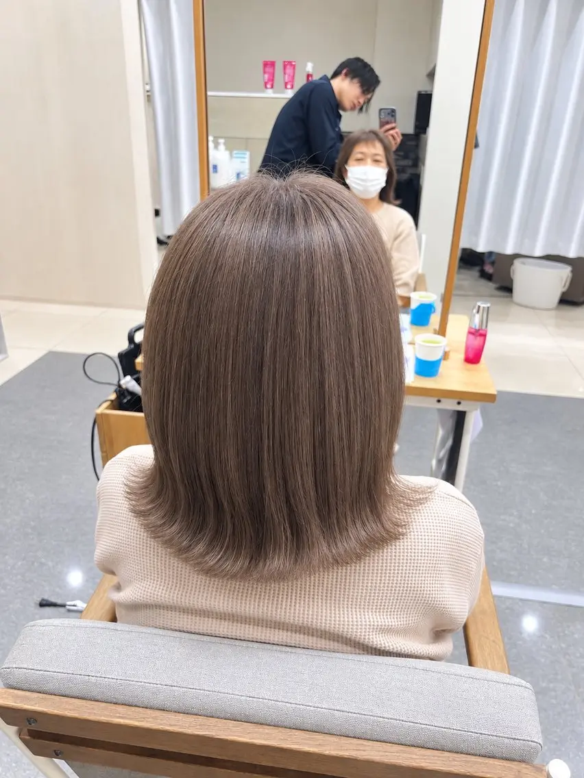 ミディアム カラー ヘアカラー 白髪ぼかし特化/富沢 太白区/千葉達人のヘアスタイル