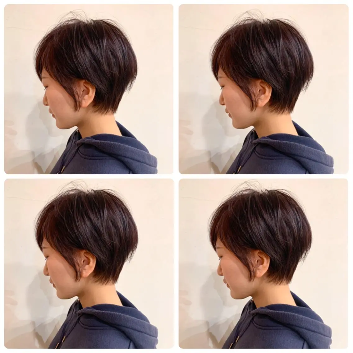 ショート カラー ショートボブ ハンサムショート 丸みショート ハイライトカラー ボブ カット ヘアカラー トリートメント 京都大人女性ショート 徒歩1分/秋山のヘアスタイル