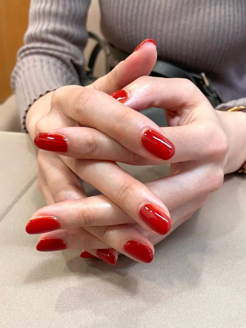ネイル ブラウン ハンドネイル nailsalon amity🌿池田のネイルデザイン