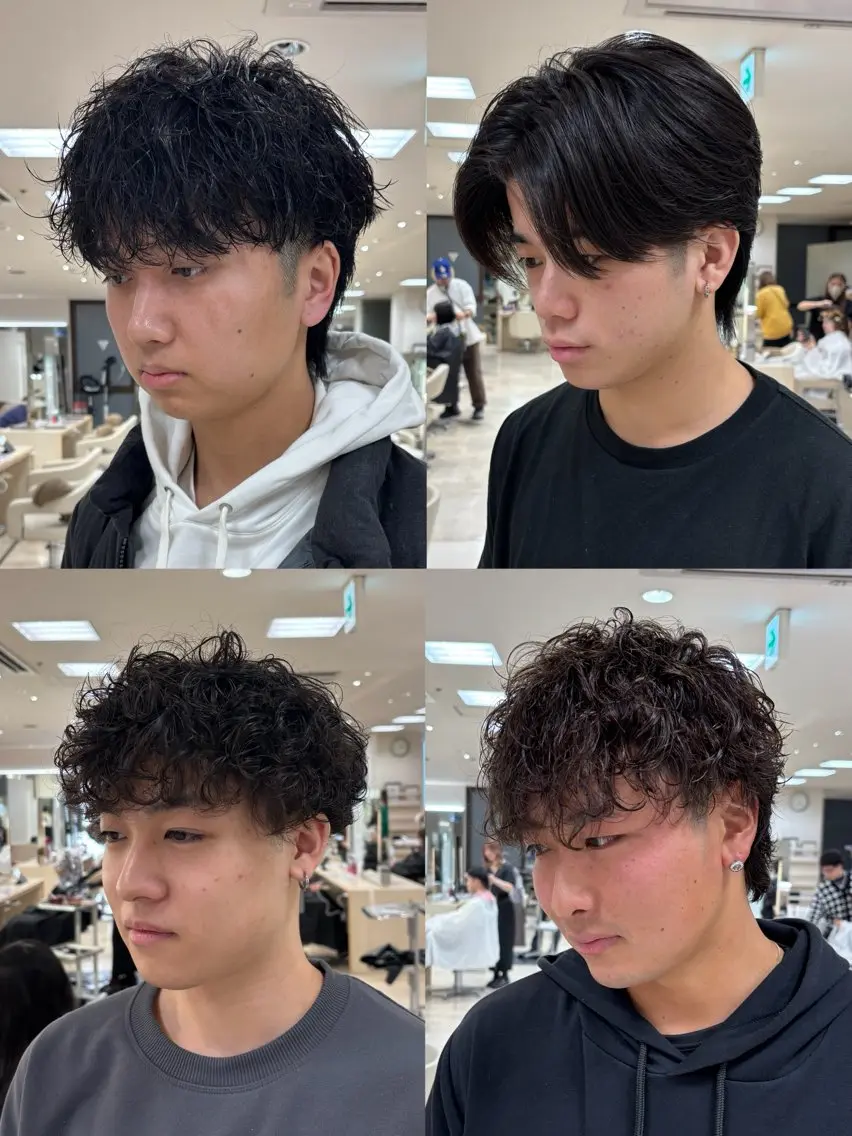 パーマ メンズ カット パーマ トリートメント 湘南/メンズパーマ/ ハイライト/ユチカのヘアスタイル